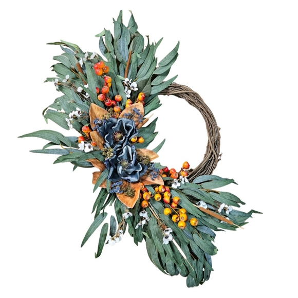 Boho Fall Floral Wreath - Picture 4 of 14